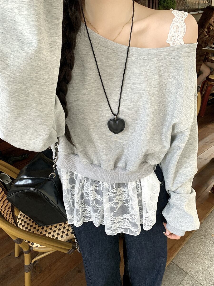【tops】レース切り替えプルオーバー　M29577