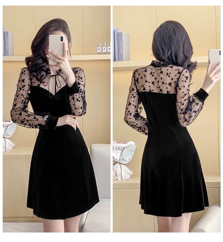 【dress】チュールコンビデートワンピース　M28736