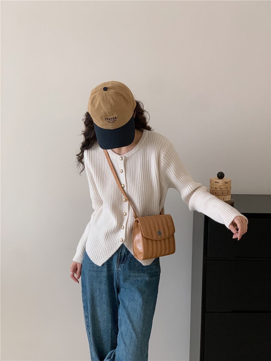 【outer】クルーネックニットカーデ　M18884