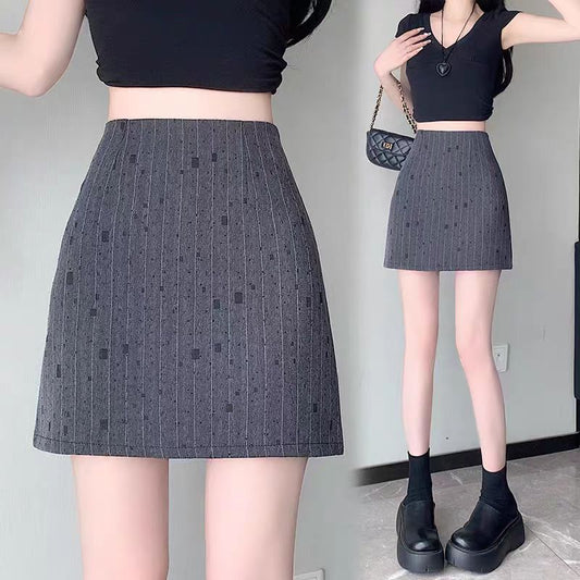 【bottoms】ストライプ柄スーツスカートG22389