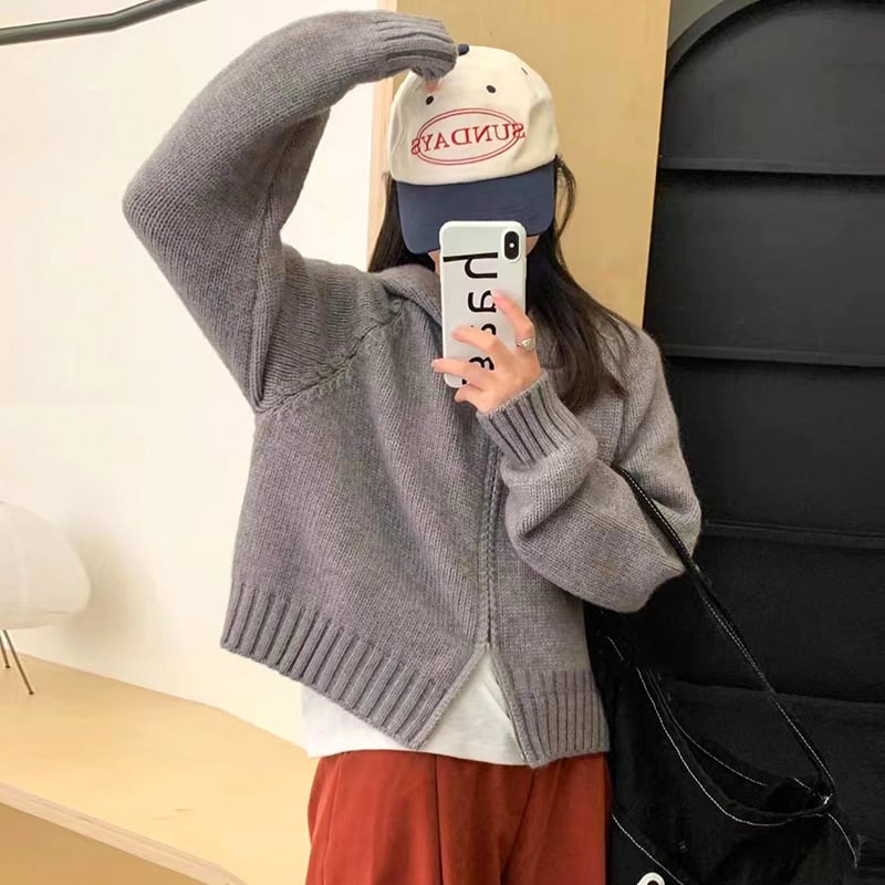 【outer】ファスナーニットカーデ　M27244