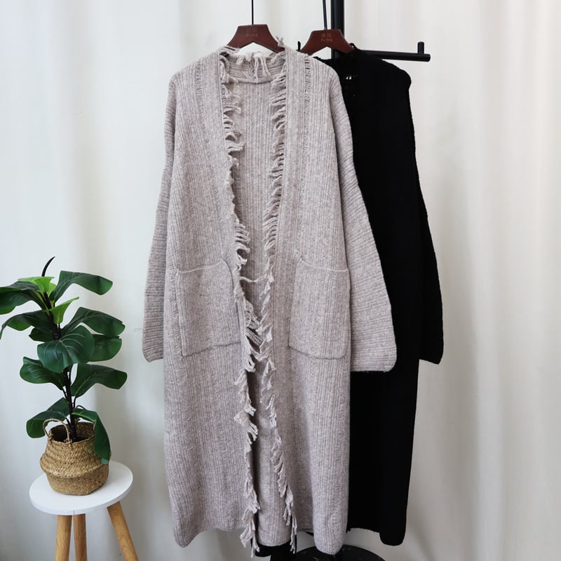 【outer】ロング丈ニットカーデ　M25641