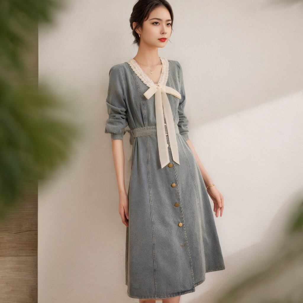 【dress】デニムワンピース　M29666