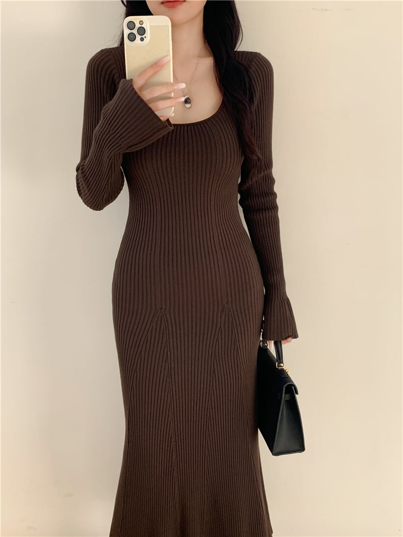 【dress】マーメイドニットワンピース　M26998