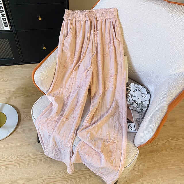 【bottoms】キラキラダメージガウチョパンツF7488