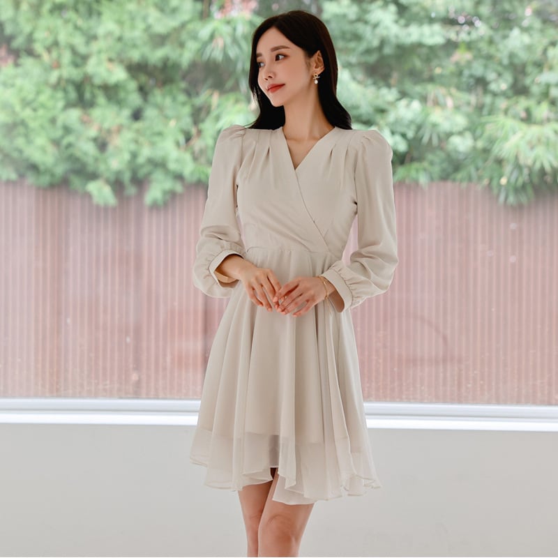 【dress】Ｖネックデートワンピース　M18772