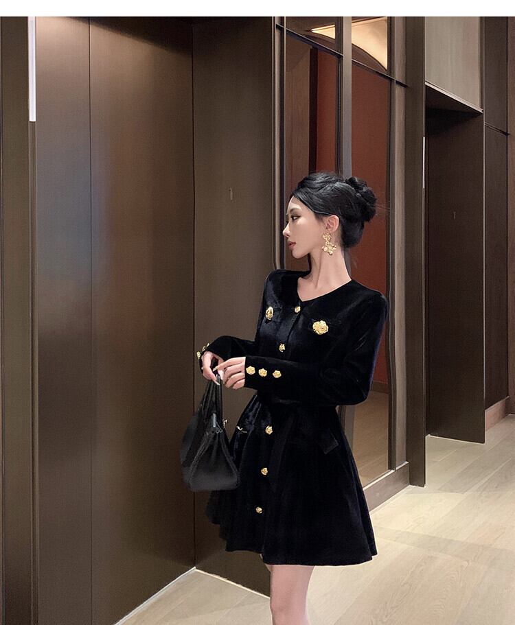 【dress】ボタンデザインワンピース　M27035