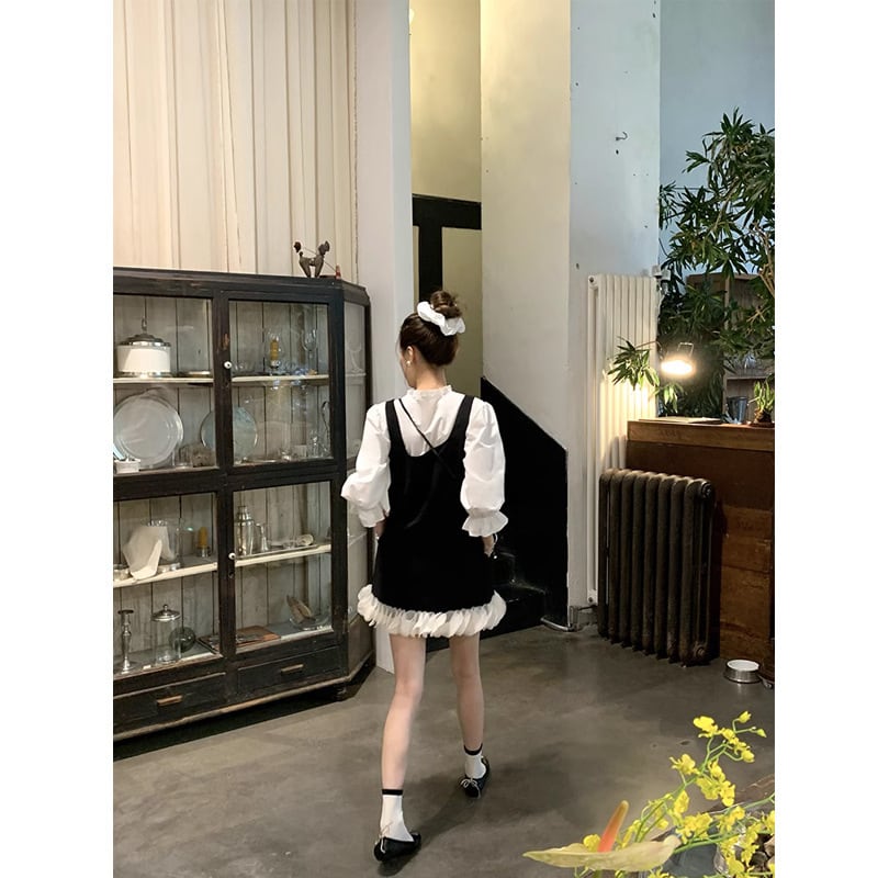 【dress】ベスト切り替えワンピース　M24185