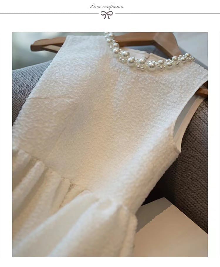 【dress】パールノースリーブワンピース　M24315