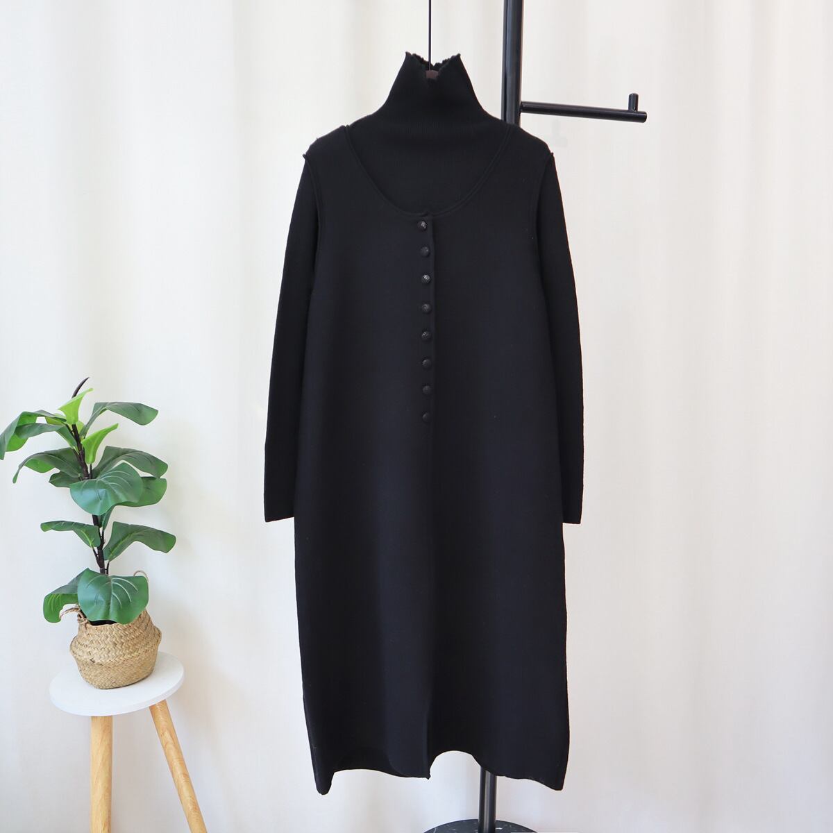 【set】ハイネックニットトップス×ベストワンピースセット　N2264