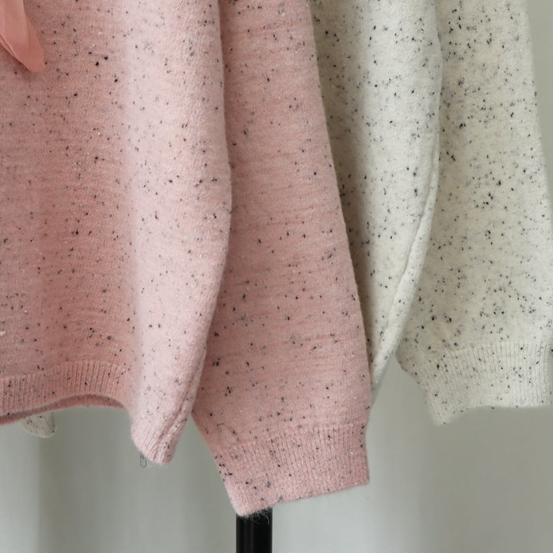 【tops】リボン付きニットセーター　M27598