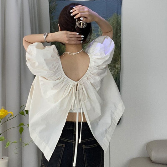 【tops】パフスリーブ ブラウスG20481