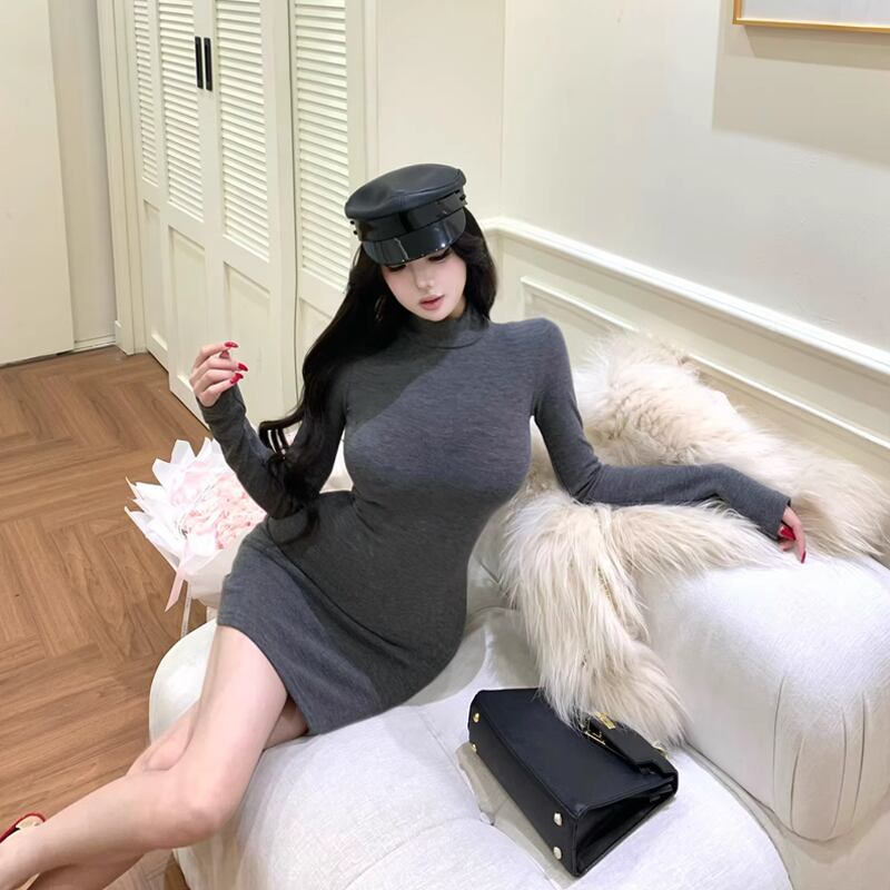 【dress】レースドッキングタイトワンピース Q8149