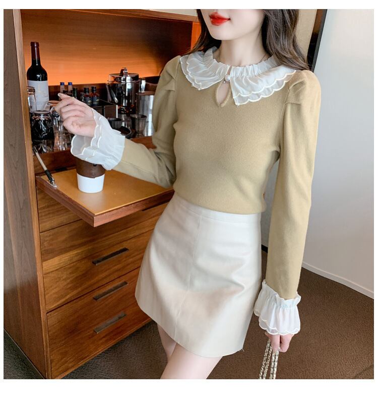【tops】レースニットトップス　M18850