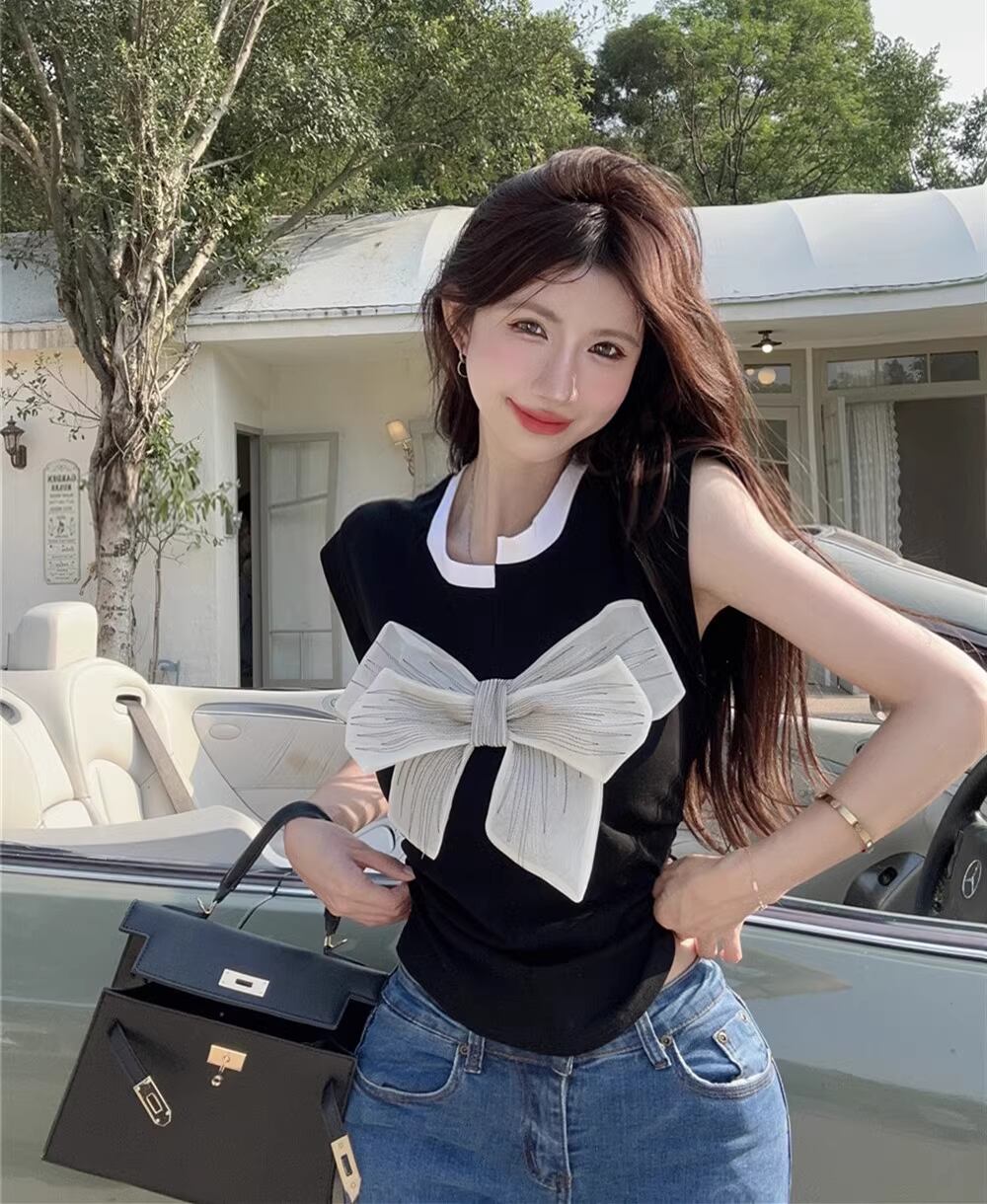 【tops】リボンキャミソールF7050