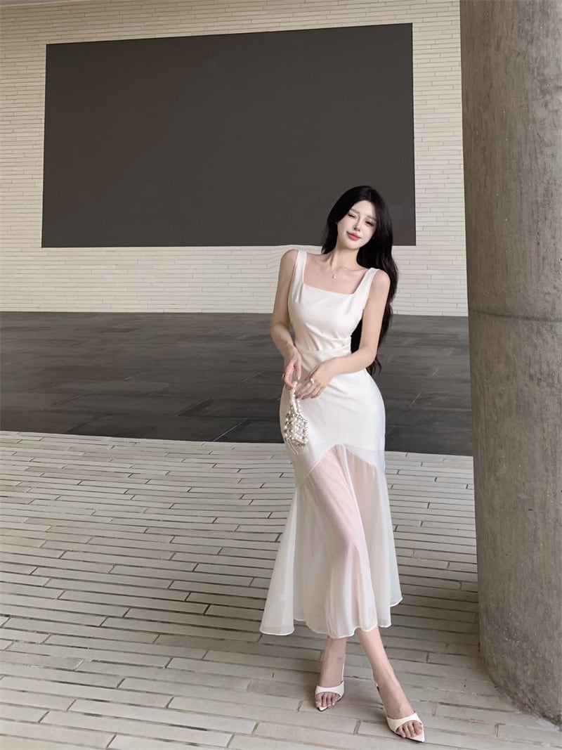 【dress】Uネックマーメイドキャミワンピース G21260