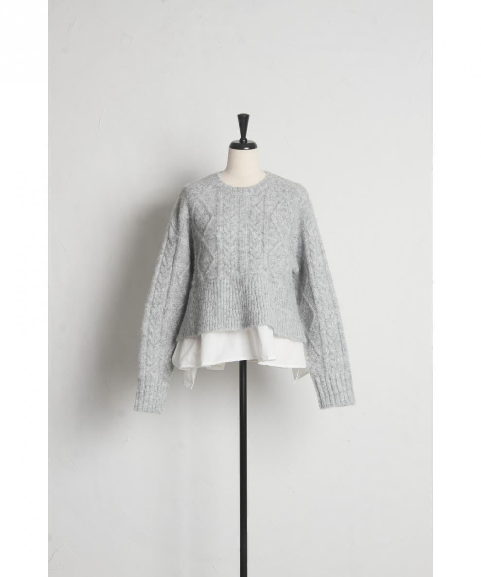 【tops】ドッキングニットセーター　M28784