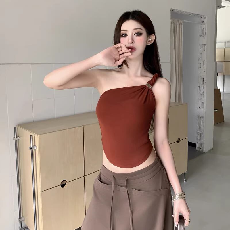 【tops】ワンショルダーキャミソール Q8269