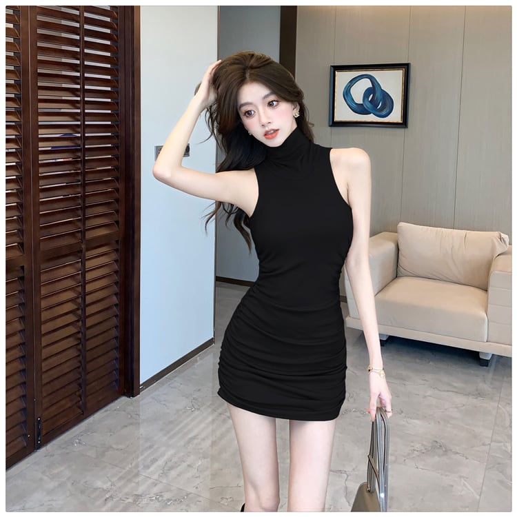 【dress】ノースリーブ裹起毛ワンピース　M28104