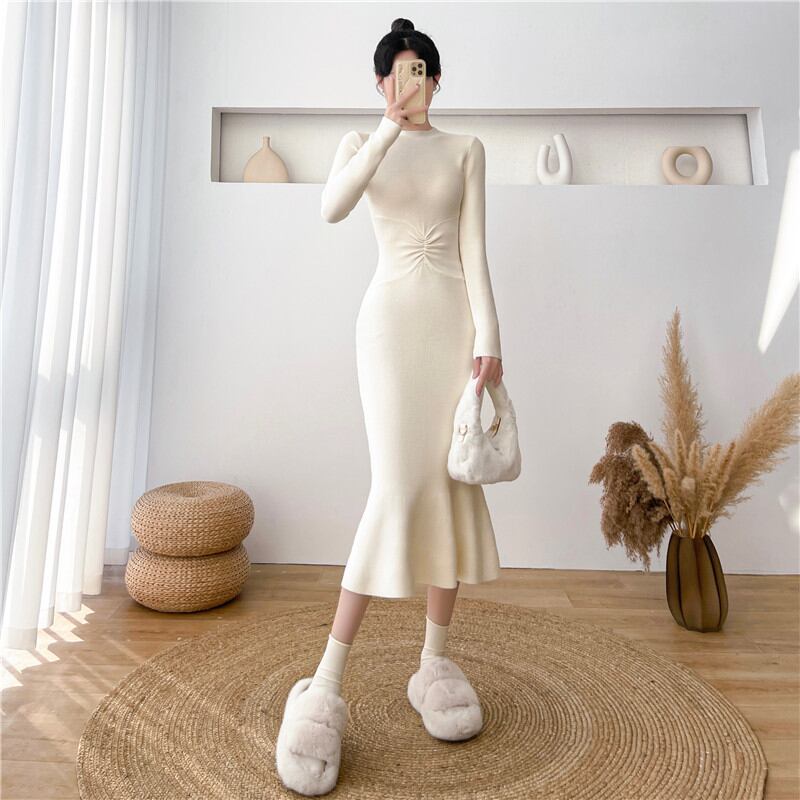 【dress】マーメイドニットワンピース Q7183