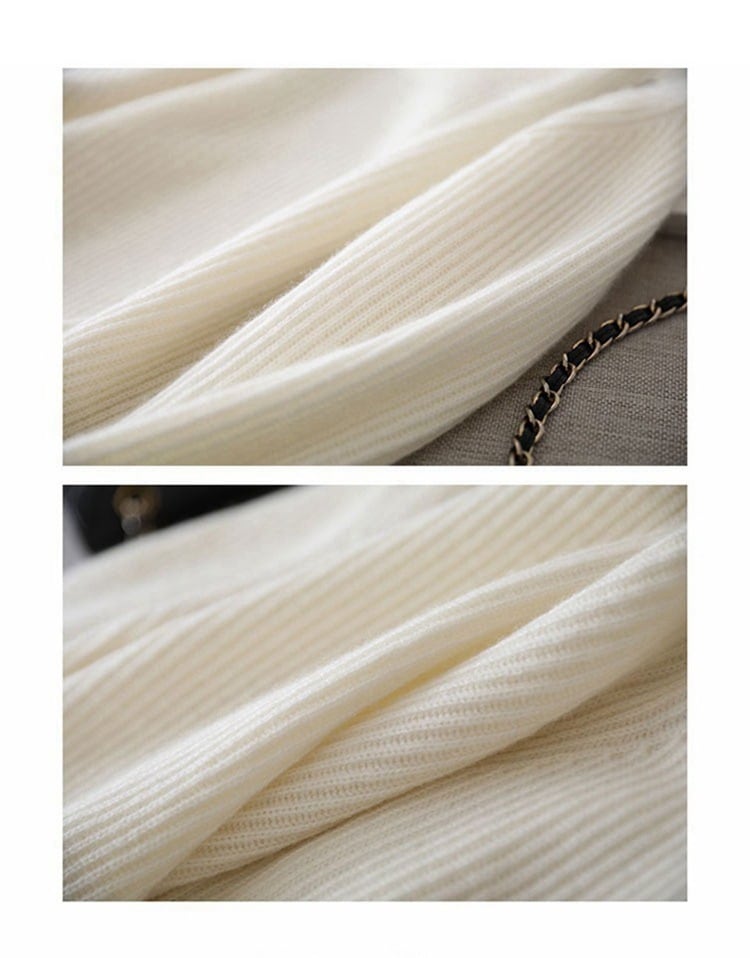 【tops】フリルニットセーター　M25419