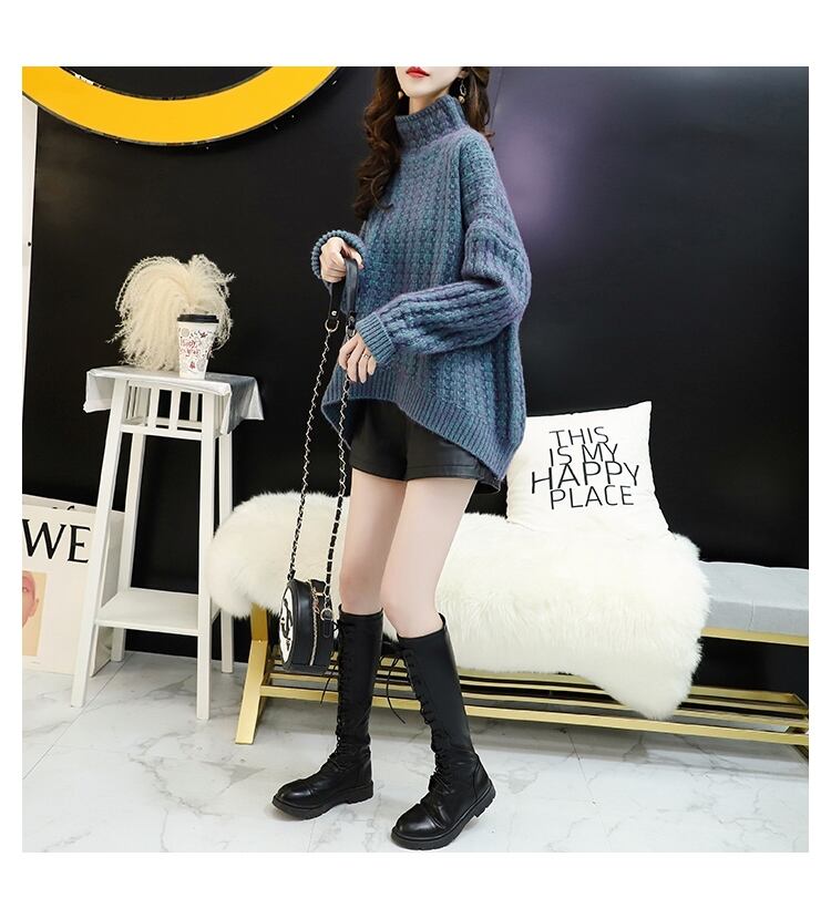 【tops】秋冬新作!韓国系着心地良いルーズ厚手合わせやすいゆったりセーター G3657