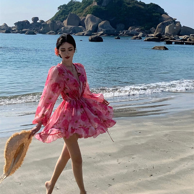 【dress】花柄ワンピース　M29325