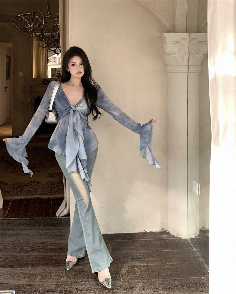 【tops】タイダイ染めブラウスG20196