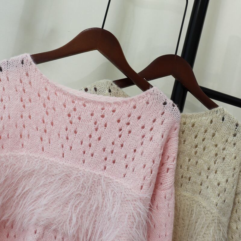 【tops】ファーニットセーター　M25376
