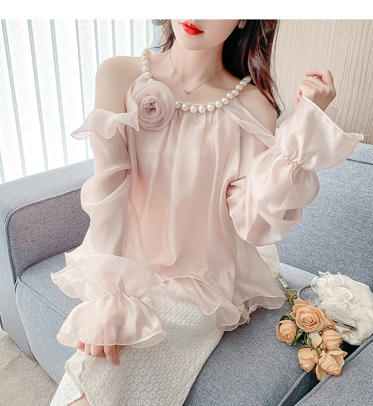 【tops】オフショルダーブラウス　M29371