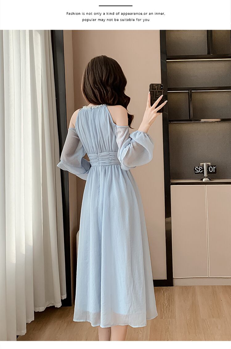 【dress】ビーズオフショルダーワンピース G20140
