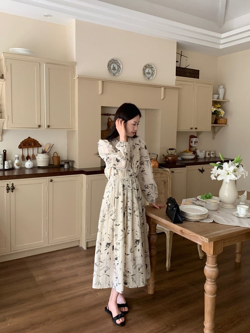 【dress】プリントワンピース　M29582