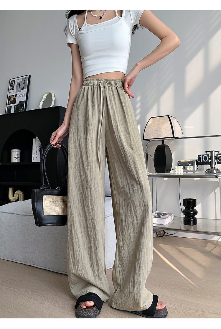 【bottoms】4色ウエストゴムガウチョパンツF7491