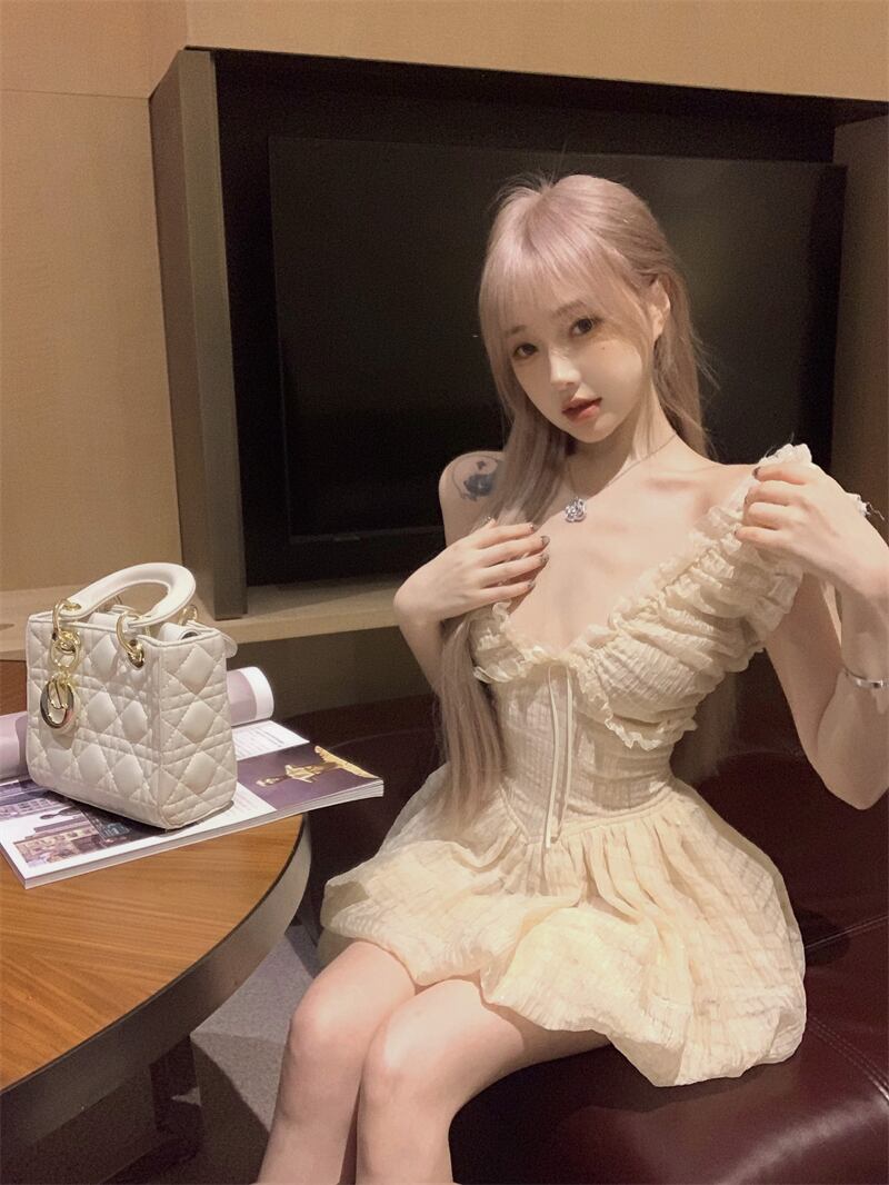 【dress】フリルデートワンピース　M30069