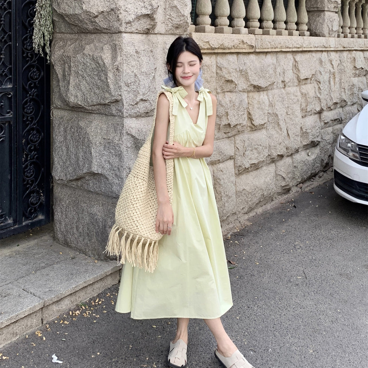 【dress】リボン付きワンピース　M24666
