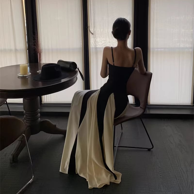 【dress】ロングキャミワンピース Q8394