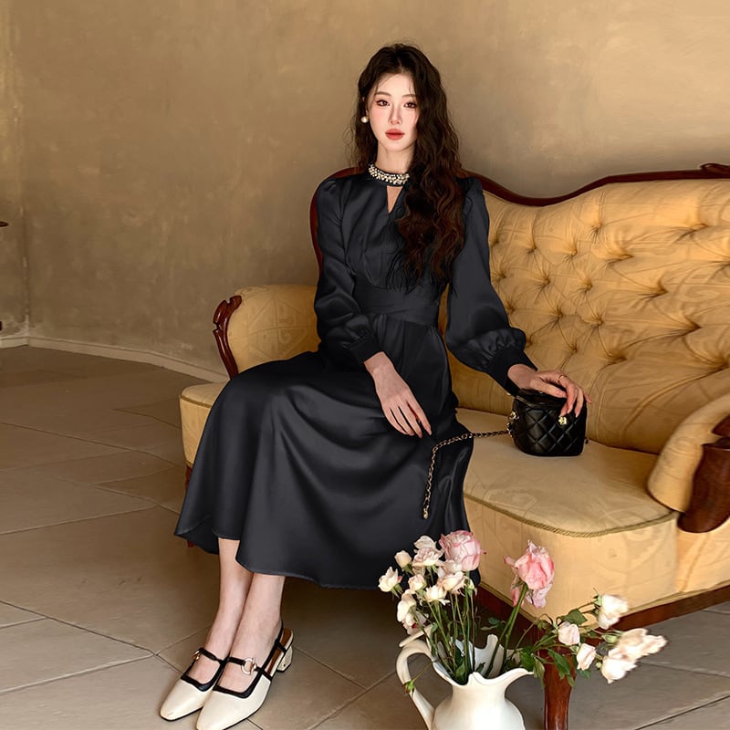 【dress】パールネックデートワンピース　N2982