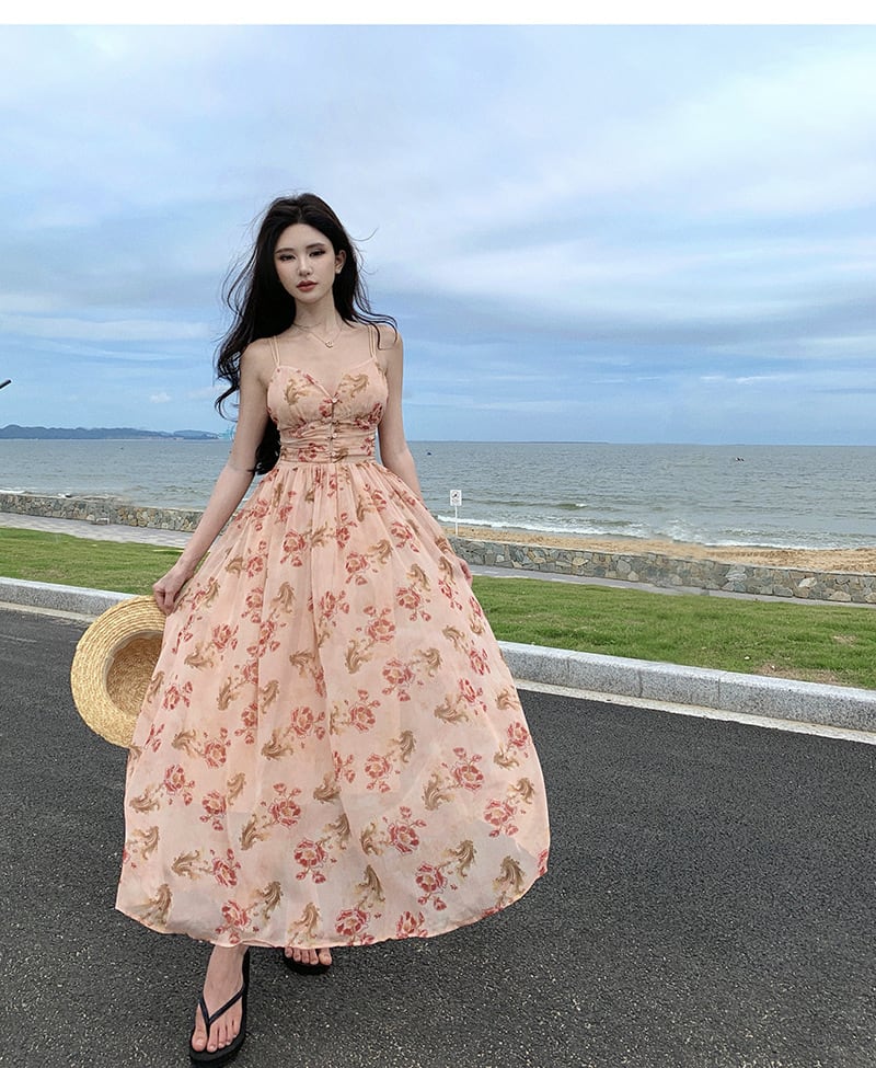 【dress】花柄キャミワンピース　M25006