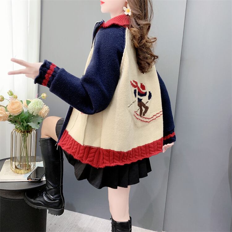 【outer】切り替えニットカーデ　M26949