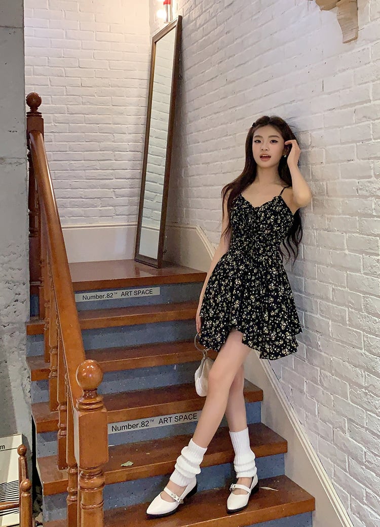 【dress】花柄キャミワンピース　M25115