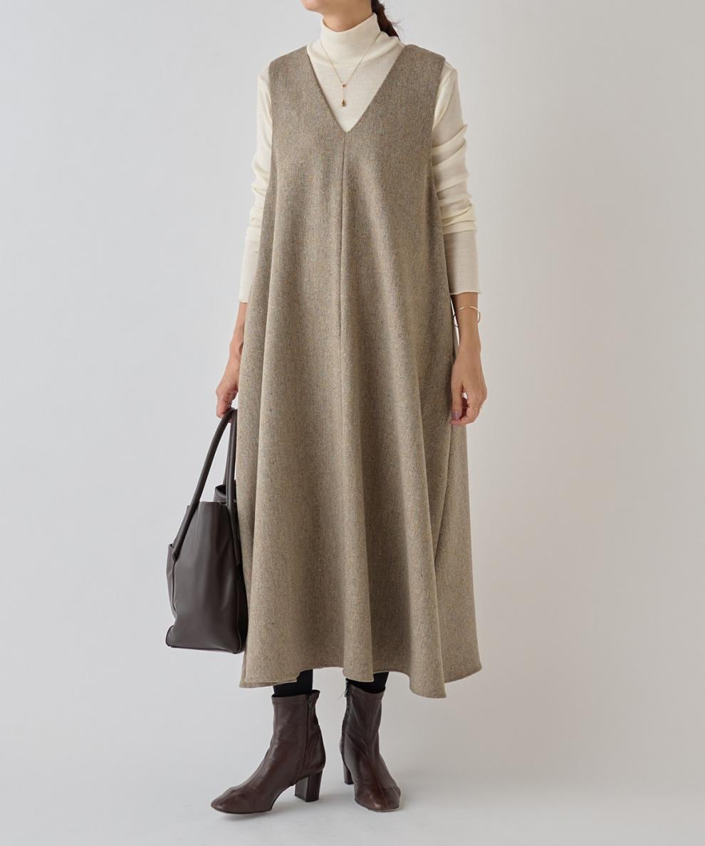 【dress】Vネックベストワンピース　M28039
