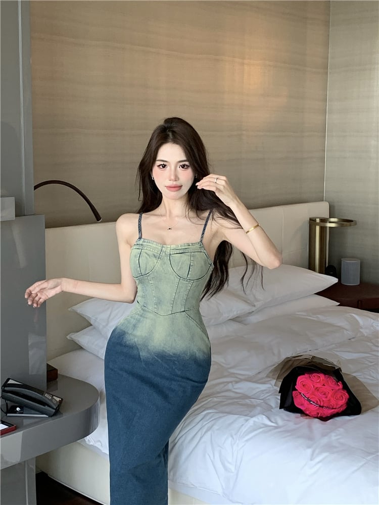 【dress】デニムキャミワンピース　M24852