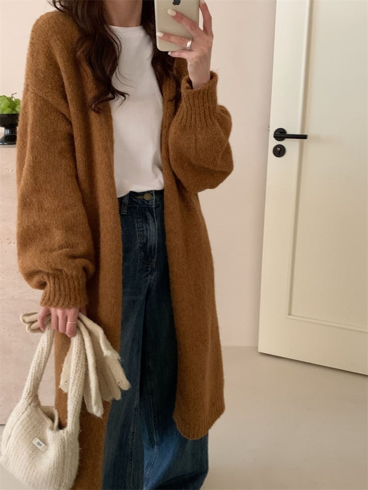 【outer】ロング丈ニットカーデ　M25967
