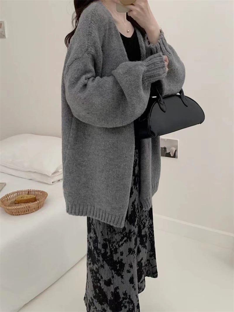 【outer】Vネックニットカーデ　M25910