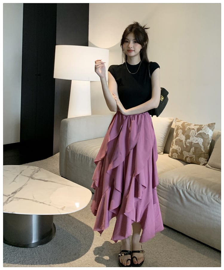 【dress】不規則 イレギュラードッキングワンピース　M23909