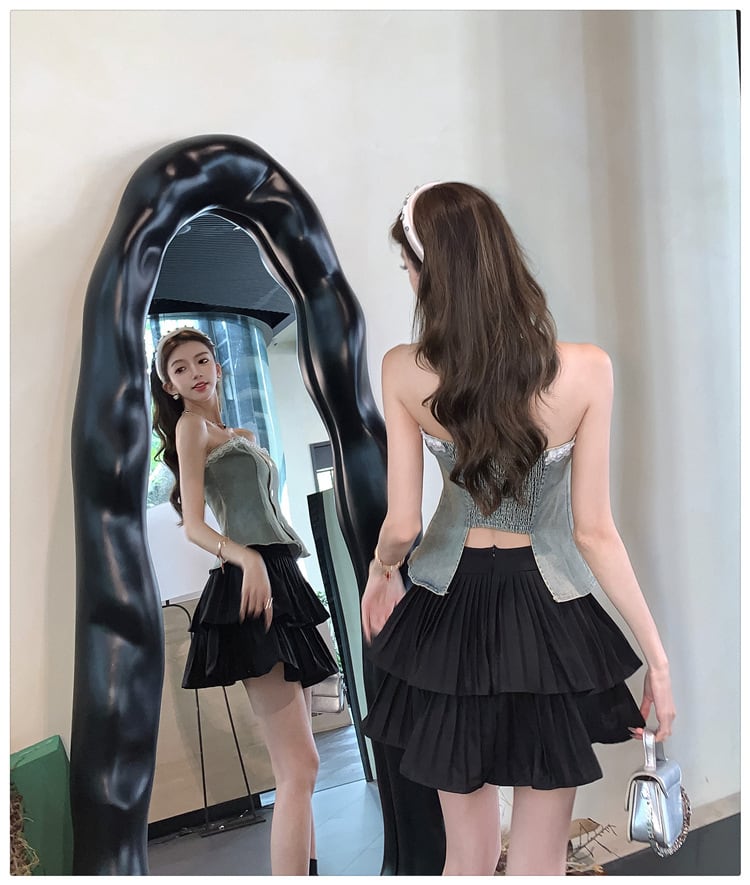 【tops】デニムベアトップ　M24438