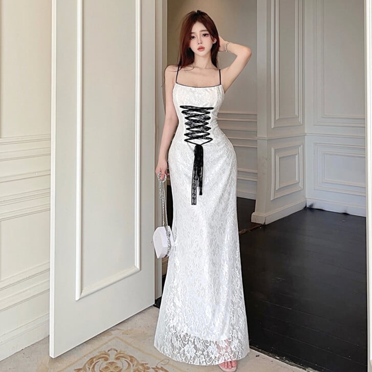 【dress】レースキャミワンピース　M24597