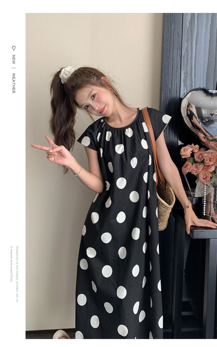【dress】ドット柄ワンピース　M23927