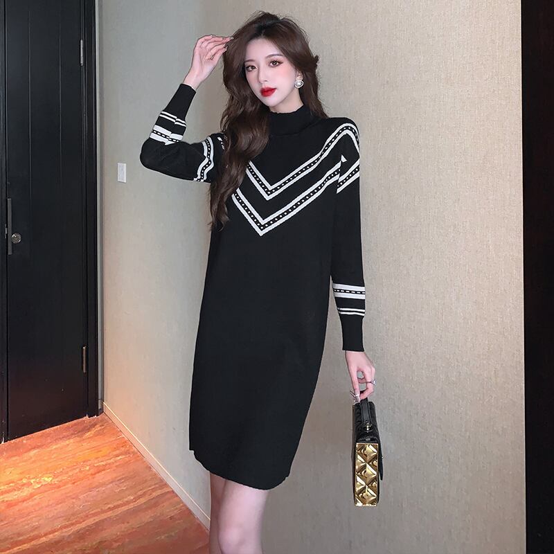 【dress】ファッション気質満点韓流スタイル ルーズ着痩せニットワンピース G9765