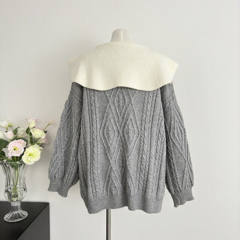 【tops】ドールカラーニットセーター　M27792